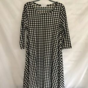 B&W Check Swing Dress XXL
